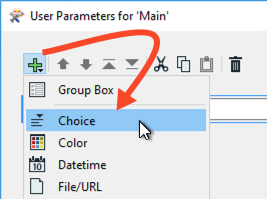 Adding a Choice parameter